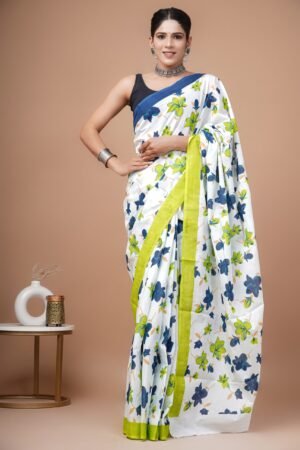 Printed Cotton Mul Mul Saree