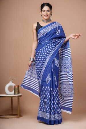 Printed Cotton Mul Mul Saree