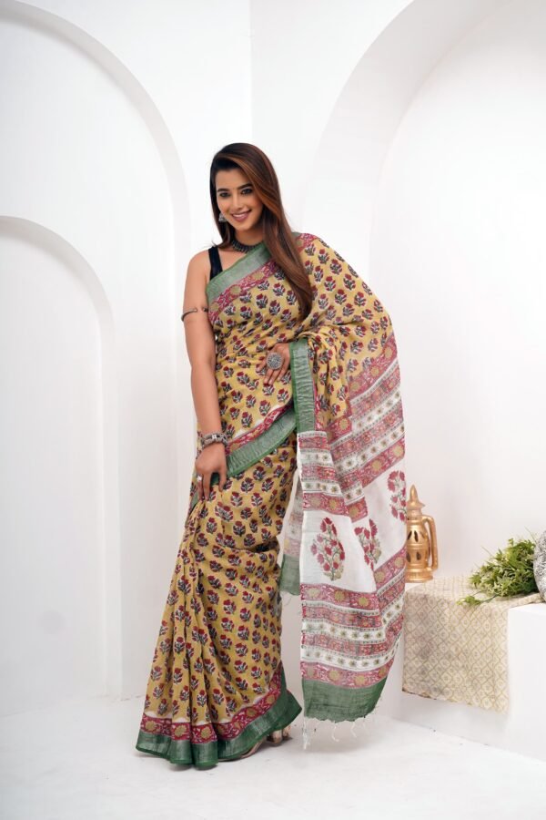 Linen Saree - Image 3