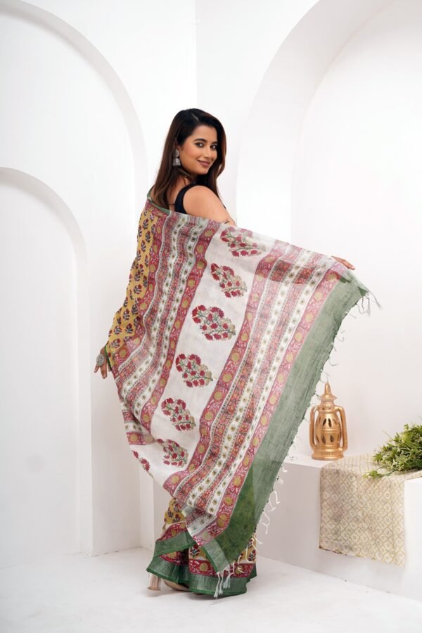 Linen Saree - Image 2