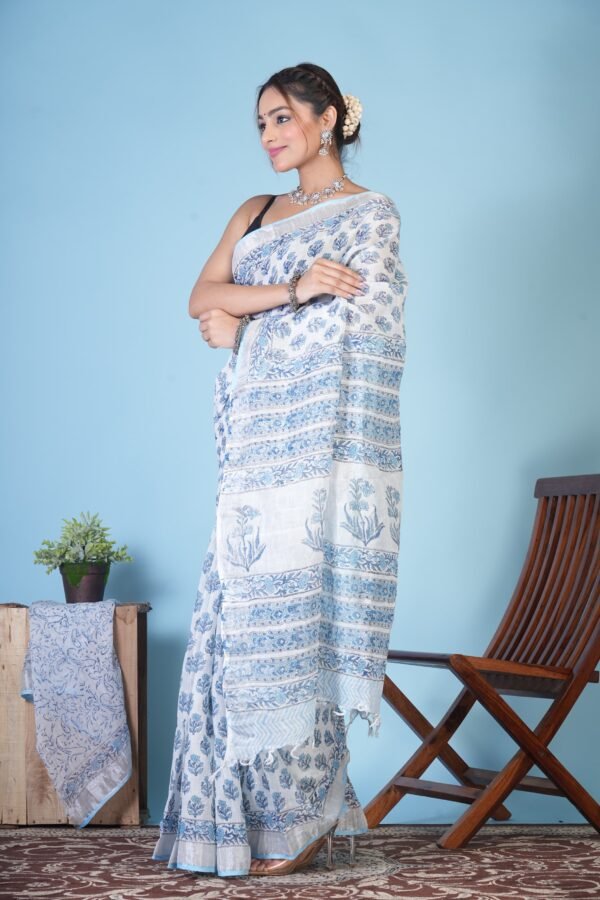 Linen Saree - Image 4