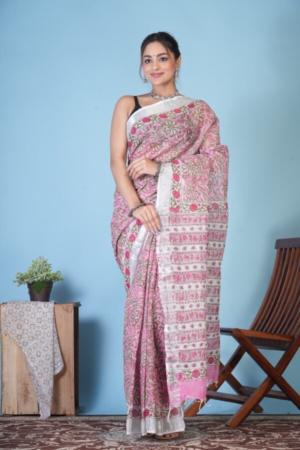 Cotton Mul Saree| Hand block Cotton Mul saree Printed Cotton Mul Cotton Saree Mul Cotton Saree Bagru Saree Jaipuri Printed Saree Linen Saree Kalamkari Saree Cotton Saree Brand VTVOLVER