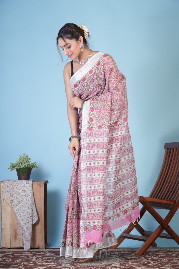 Linen Saree - Image 3