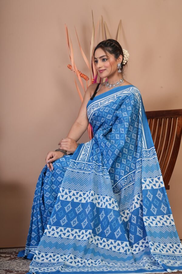 Cotton Mul Saree| Hand block Cotton Mulsaree Printed Cotton Mul Cotton Saree Mul Cotton Saree Bagru Saree Jaipuri Printed Saree Linen Saree Kalamkari Saree Cotton Saree Brand VTVOLVER