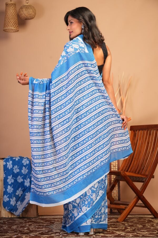 Cotton Mul Saree| Hand block Cotton Mul saree Printed Cotton Mul Cotton Saree Mul Cotton Saree Bagru Saree Jaipuri Printed Saree Linen Saree Kalamkari Saree Cotton Saree Brand VTVOLVER
