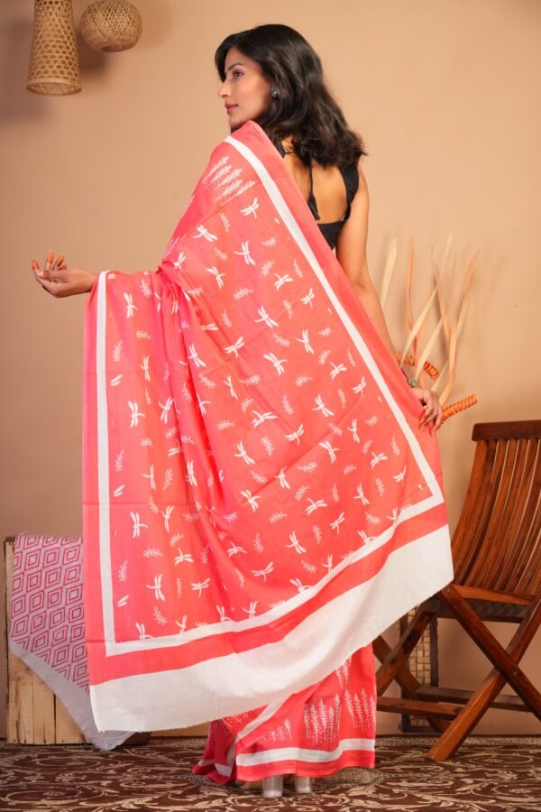Cotton Mul Saree| Hand block Cotton Mul saree Printed Cotton Mul Cotton Saree Mul Cotton Saree Bagru Saree Jaipuri Printed Saree Linen Saree Kalamkari Saree Cotton Saree Brand VTVOLVER
